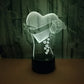 Loving Heart With Rose valentine gift Name 3D Effect Optical Illusion Table Lamp