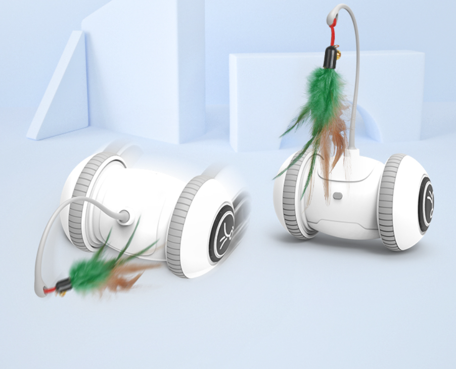 Interactive Cat Toy With Interchangeable Pet Feather Toys