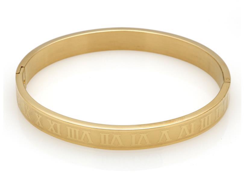 Creative Roman Digital Titanium Steel Valentine Bracelet with Ring Valentine Gift