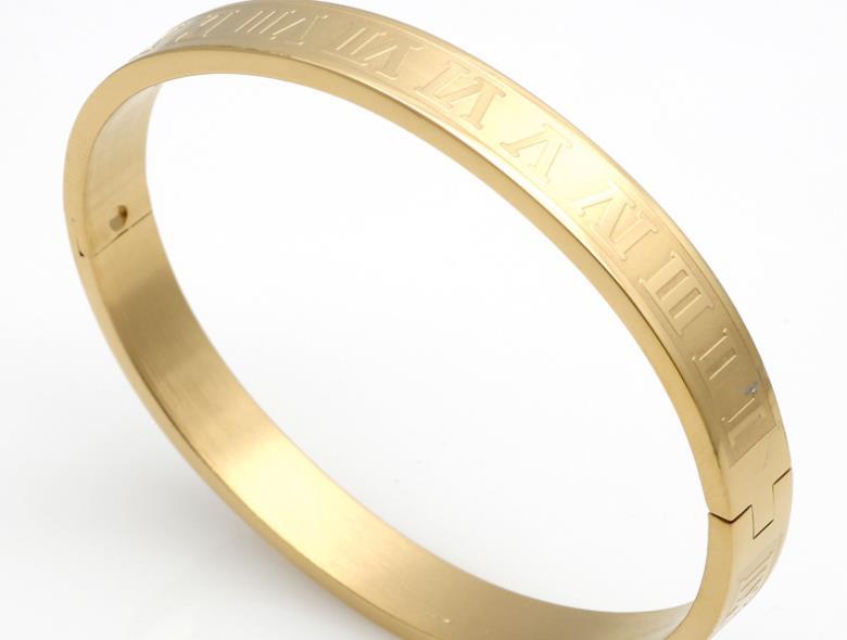 Creative Roman Digital Titanium Steel Valentine Bracelet with Ring Valentine Gift
