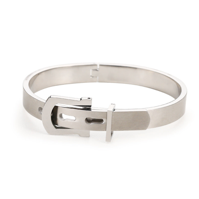 Creative Roman Digital Titanium Steel Valentine Bracelet with Ring Valentine Gift