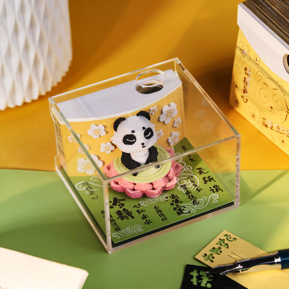 2026 Calendar Panda 3d Three-dimensional Post-it Notes