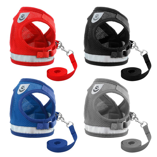 Cat Harness and Leash Set Reflective Kitten Puppy