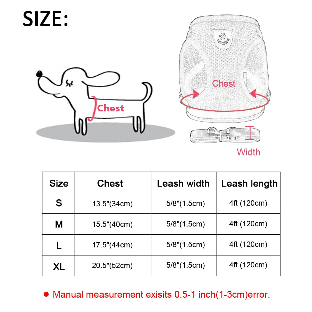 Cat Harness and Leash Set Reflective Kitten Puppy