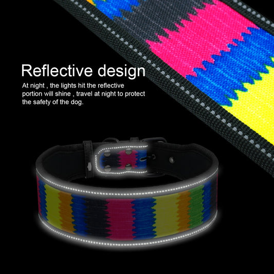 Reflective Nylon Dog Collar Adjustable Pet Collars