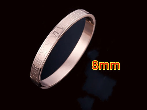 Creative Roman Digital Titanium Steel Valentine Bracelet with Ring Valentine Gift