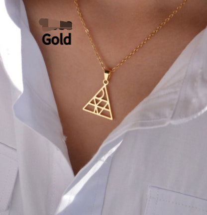 Letter Design Name Necklace Stainless Steel English Valentine Day Gift